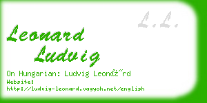 leonard ludvig business card